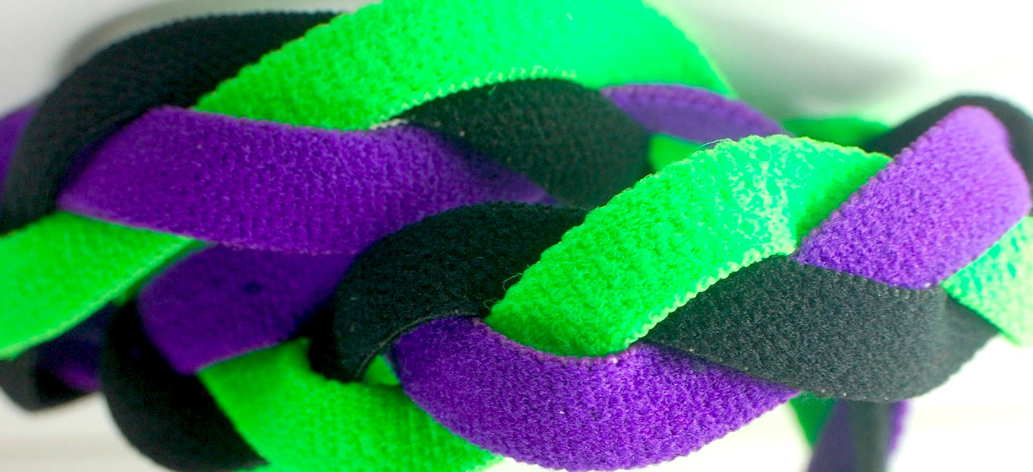 NEW! Neon Green Black Purple Grippy Band Headband Hair Sport Soccer Softball