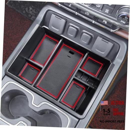 Full Center Console Organizer Compatible with 2014-2018 Sierra 1500 red