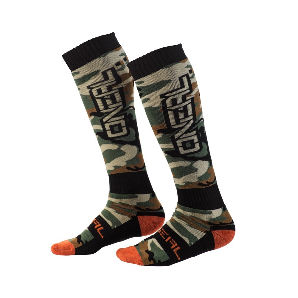 O'Neal Pro MX Woods Camo Sox Motocross Offroad Socks Orange 0356-718