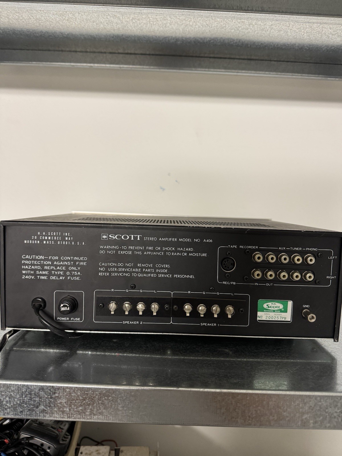 SCOTT STEREO AMPLIFIER A 406