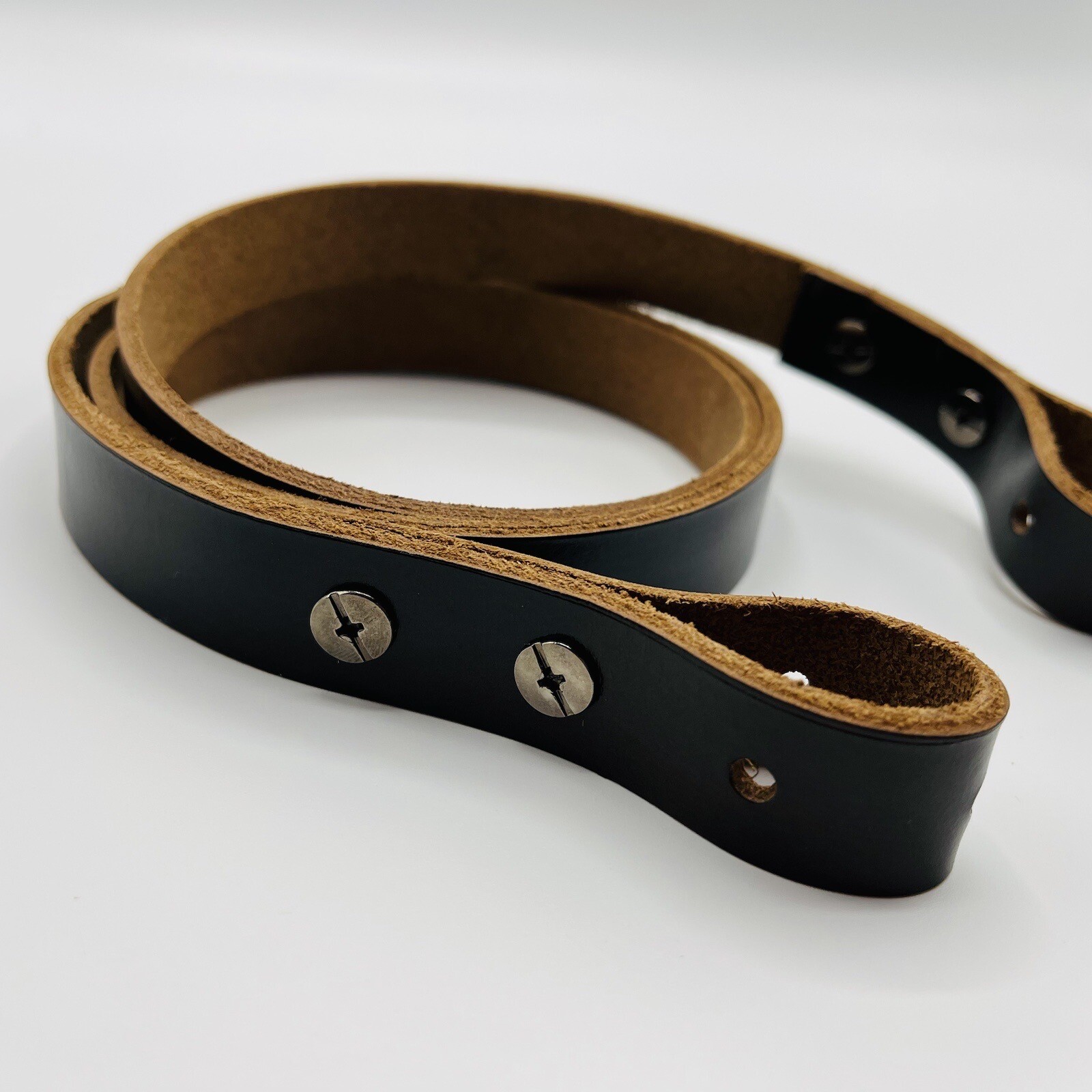 Leather Banjo Strap Brown Non-marring Non-Scratching Scruggs Style FREE Shipping