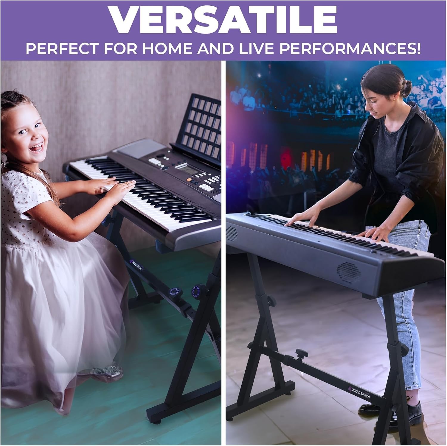 Portable Z Style Keyboard Stand - Adjustable & Sturdy
