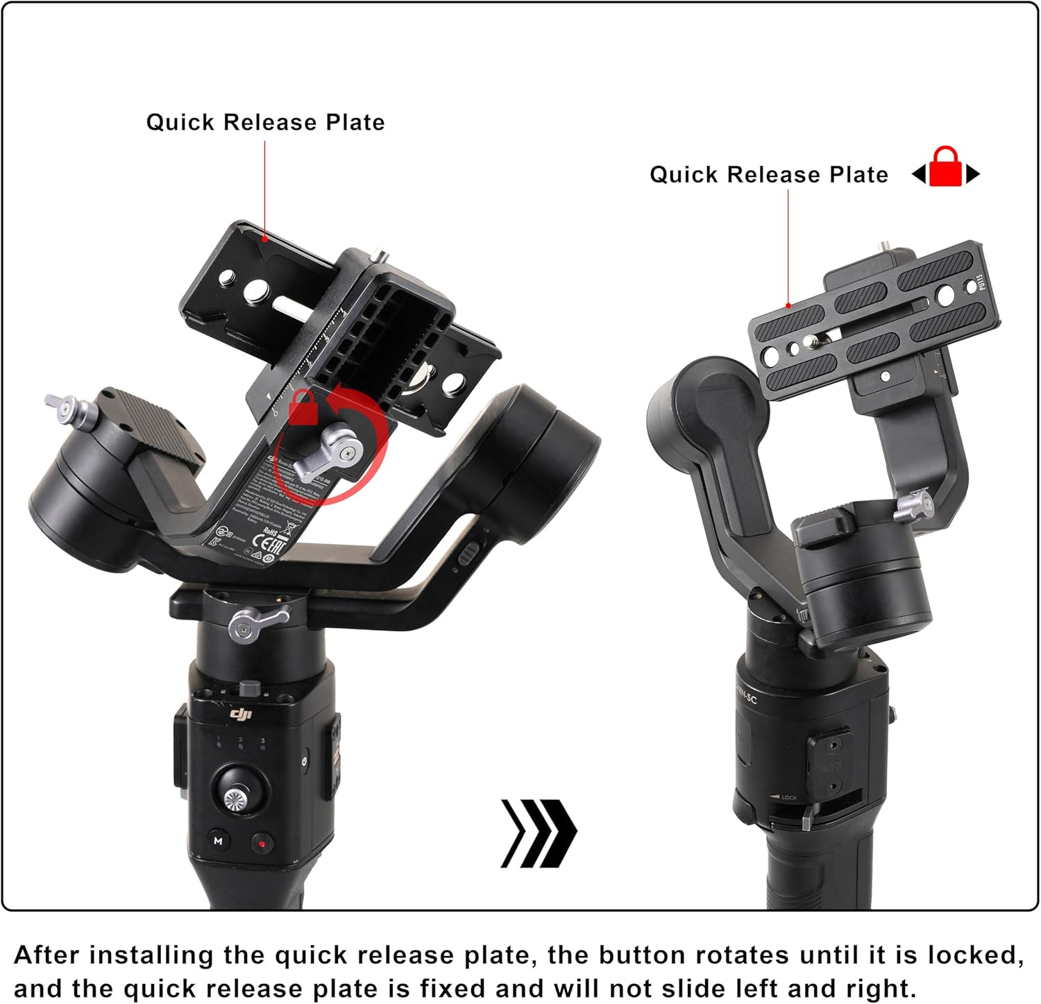 Quick Release Plate 115Mm for DJI Ronin SC Gimbal Stabilizer Camera