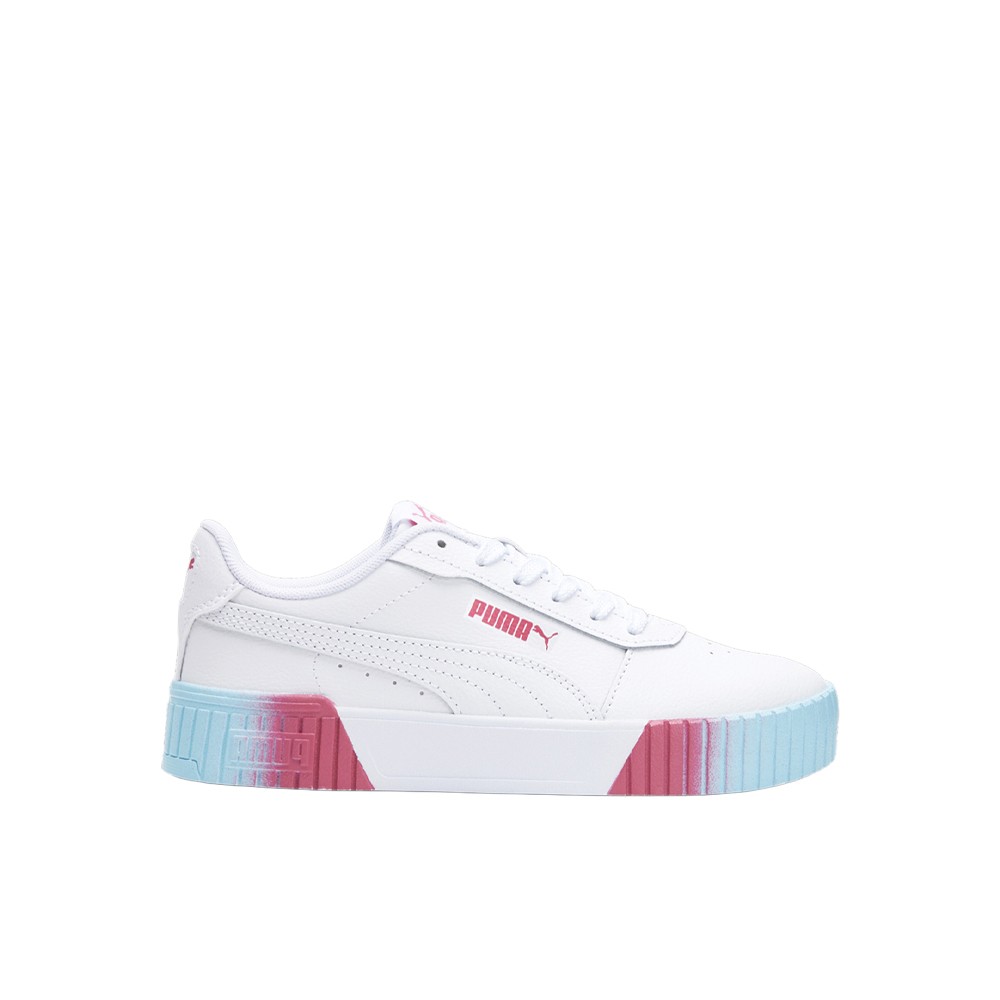 PUMA Carina 2.0 Fade Lace Up  Youth Girls White Sneakers Casual Shoes 39047201