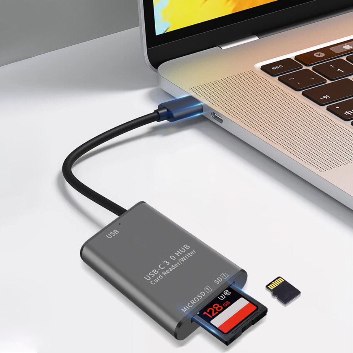 3-in-1 Multi USB Memory Card Reader 480Mbps for SD SDHC Micro SD MMC RS-MMC