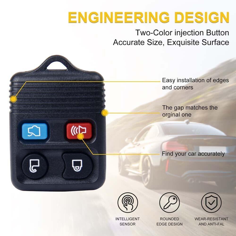 4 Button Keyless Entry Remote Control Fob Clicker Transmitter For Ford Lincoln