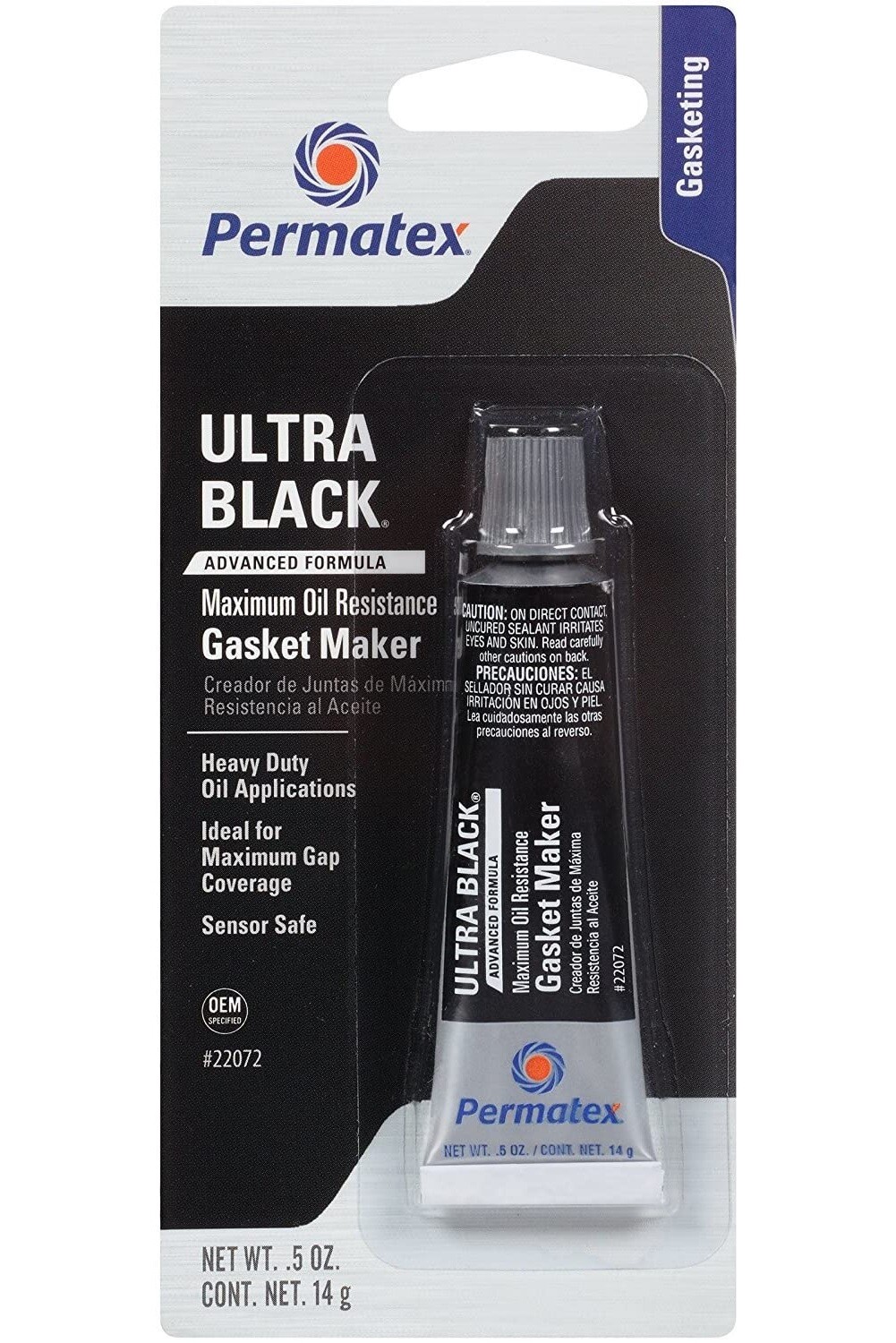 Permatex 22072 Ultra Black Maximum Oil Resistance RTV Silicone Gasket Maker NEW
