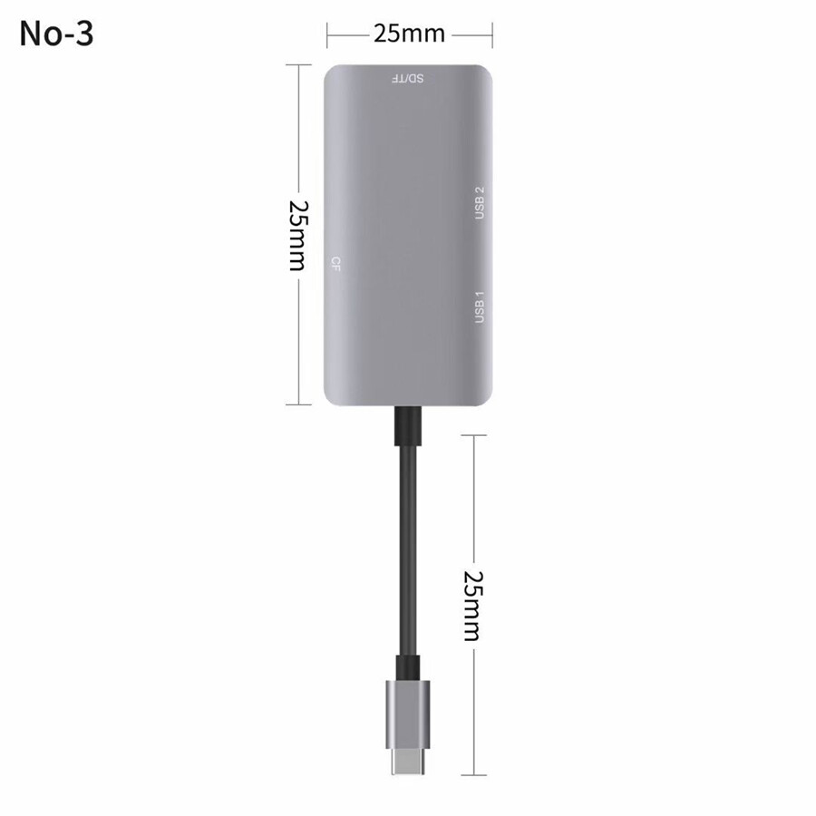 5 in 1 USB 3.0 Multi-Function To SD/TF/CF Card Reader Adapter Hub Kit High Speed