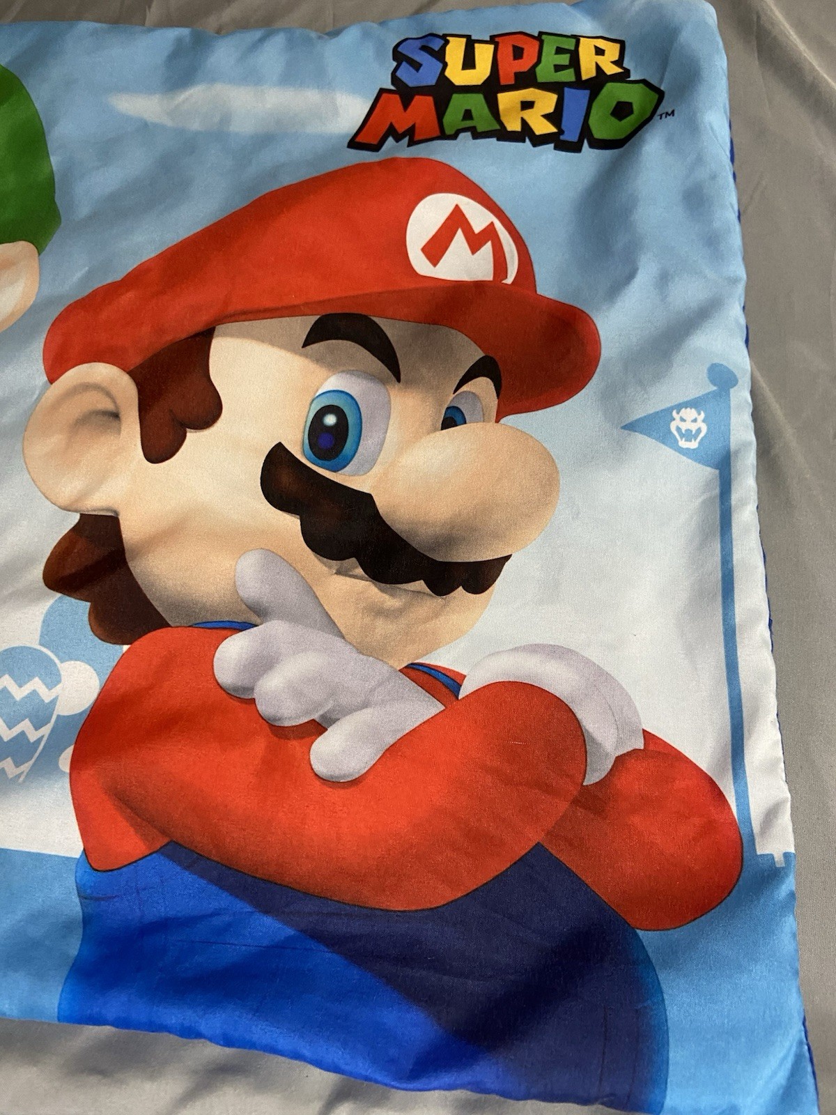 Nintendo Super Mario Polyester Video Game Pillow Case Bright Colors