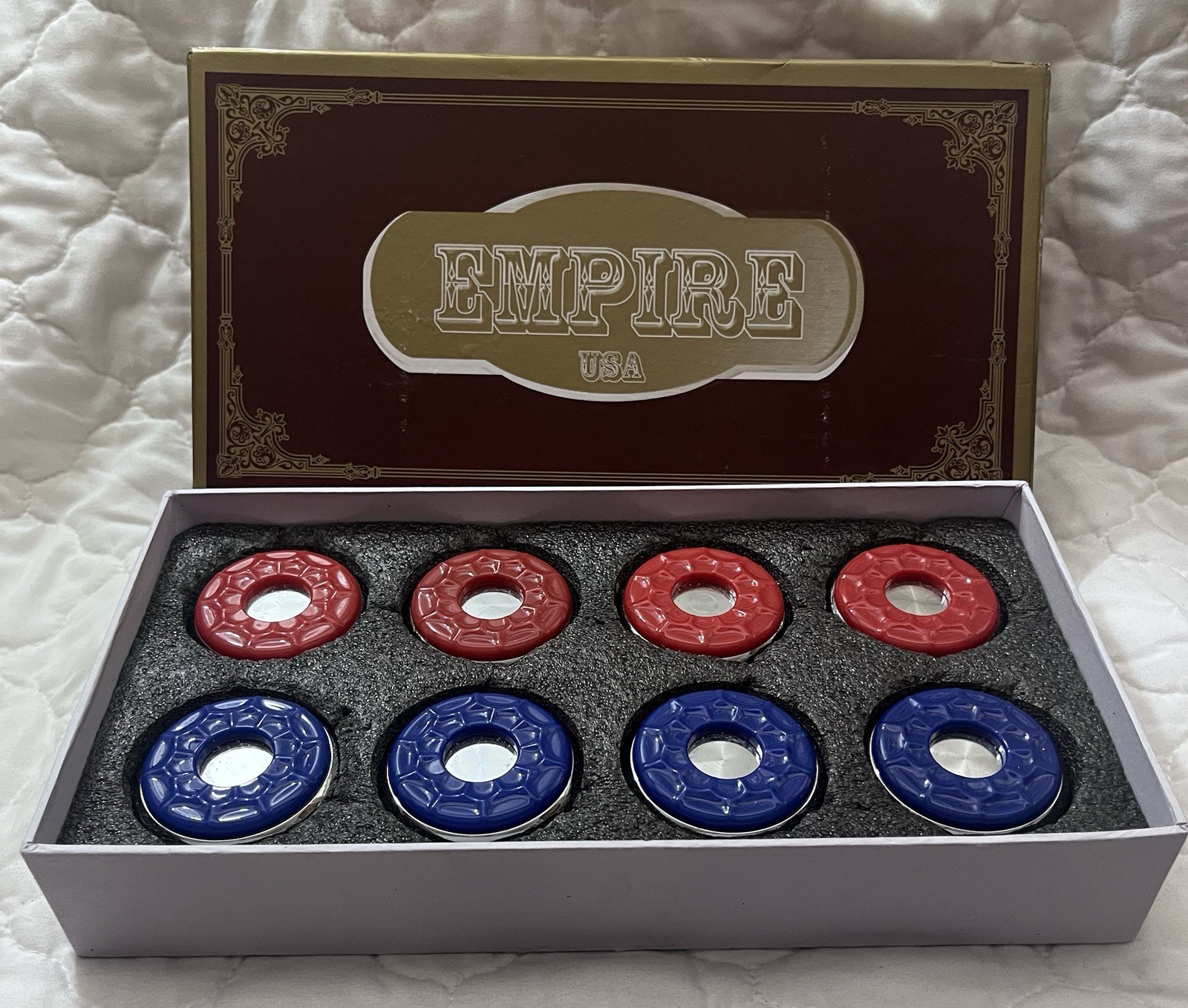 Empire USA Complete shuffleboard pucks Set in Boxed Set Packaging