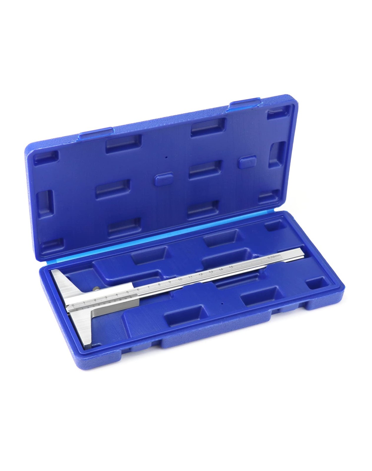 QWORK Depth Vernier Caliper, 0-150mm Aluminum Micrometer Gauge Measuring...