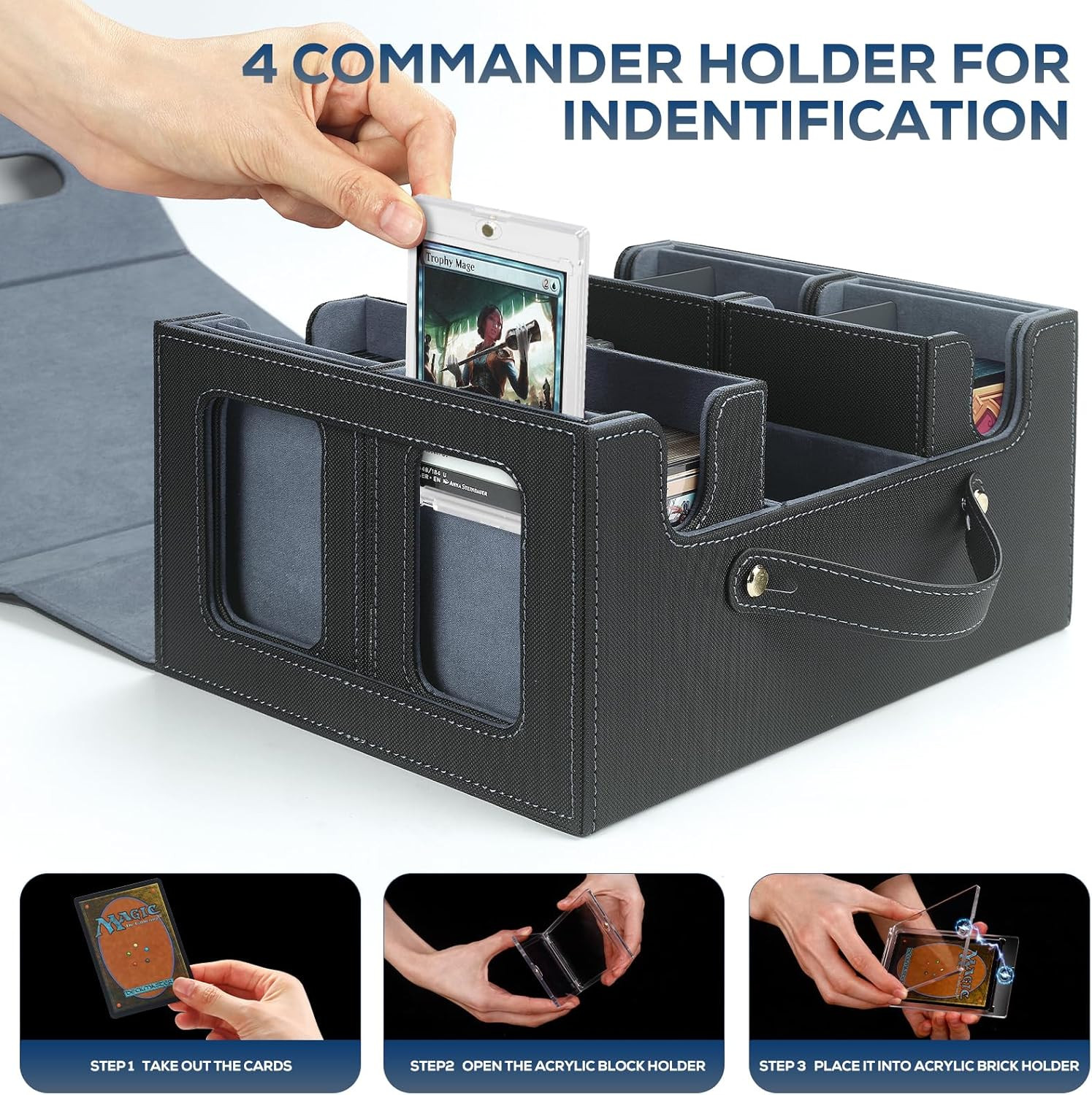 Trading Card Storage Box for MTG, MTG Commander Deck Box，Multi-Purpose Deck Case