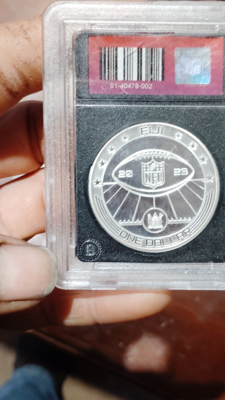 B 2023 Kansas City Chiefs Super Bowl LVII Championship Dollar 1 oz Proof Silver