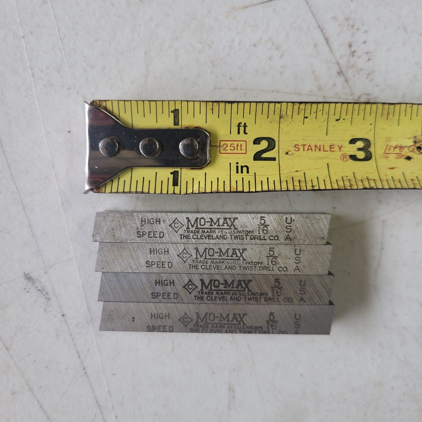 4 MO-MAX Lathe Tool Bit Blanks 5/16” Cleveland Twist Drill NOS Machinist Tools