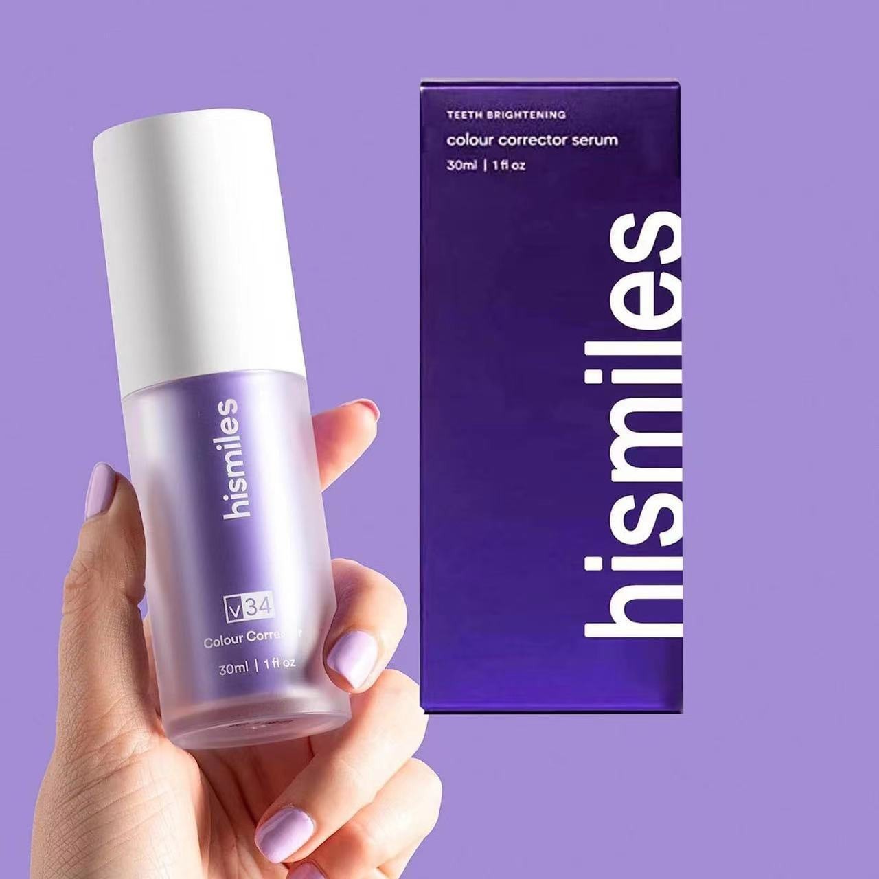 Hismile V34 Color Corrector Purple Toothpaste Teeth Whitening Gel