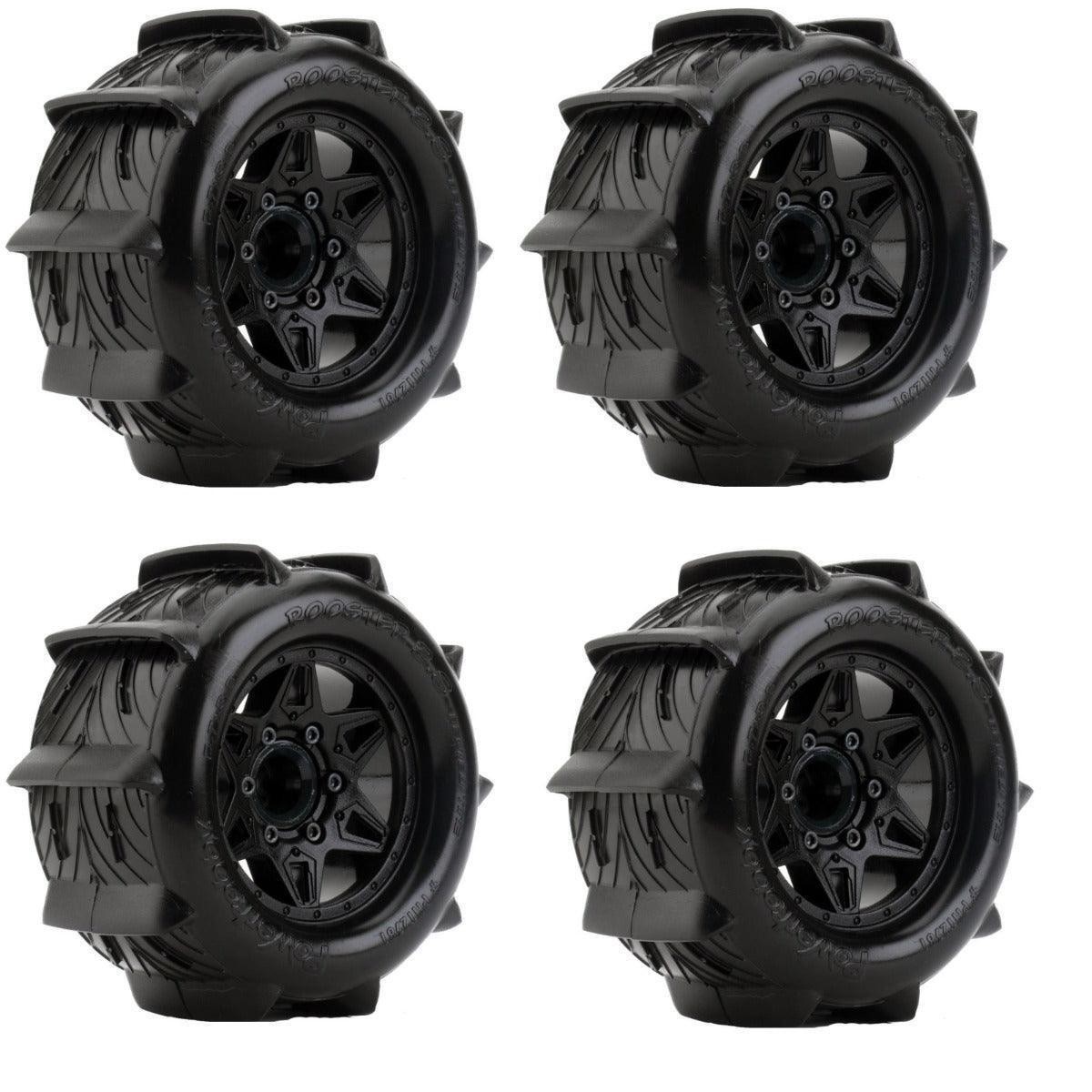 NEW Powerhobby 1/10 Rooster 2.8 Belted Paddle Sand Tires (4) Arrma Vorteks 3S