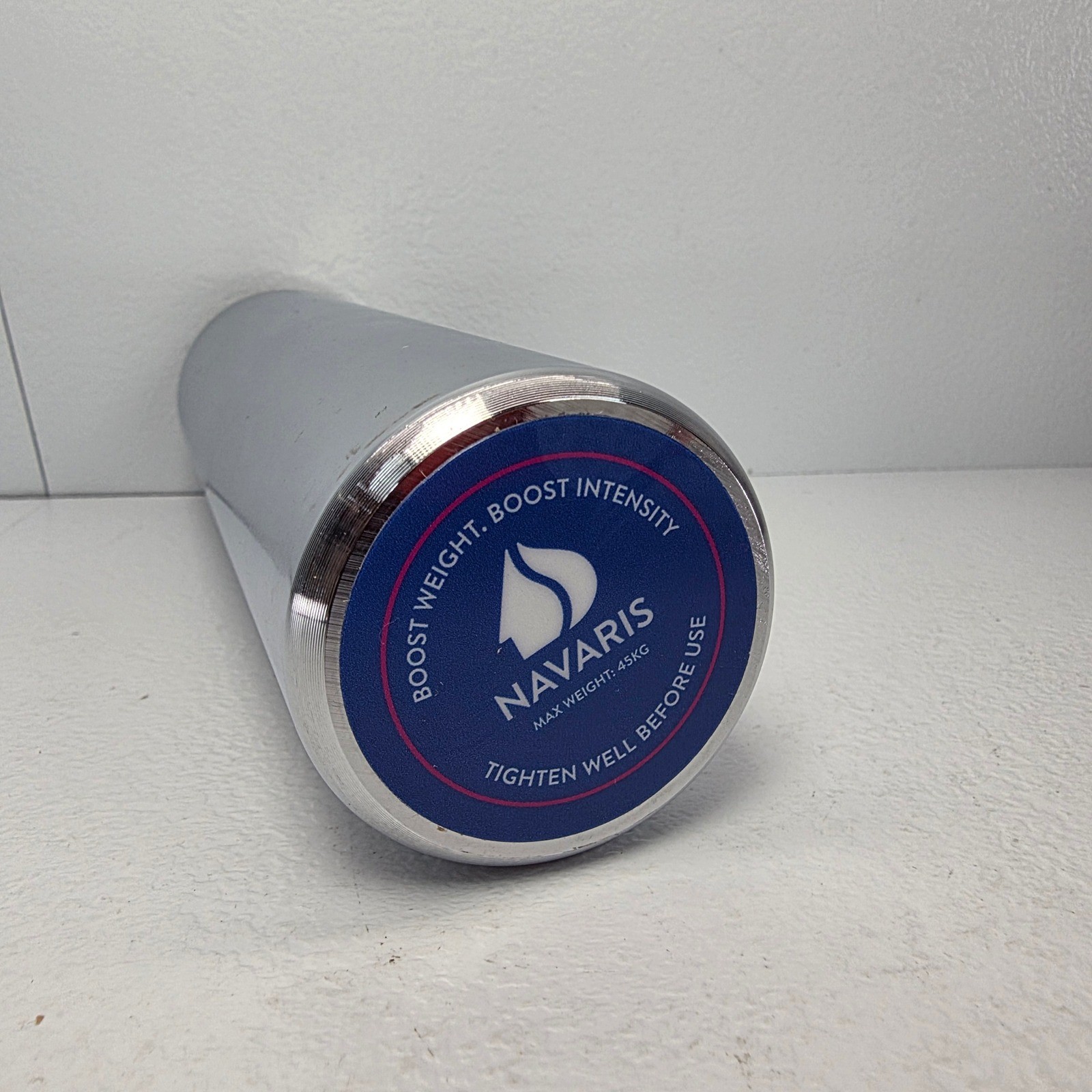Navaris Gym Pin Extender Weight Barbell Attachment Silver 10mm READ! Weight Only