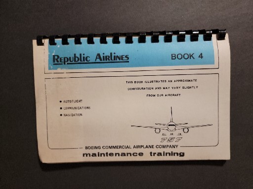 U6. Republic Airlines. Boeing 757.  maintenance training. Book 2