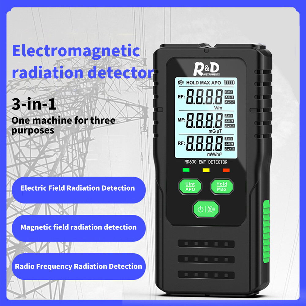 R&D RD630 3-in-1 Portable EF MF RF Radiation Detector Multifunctional Tester New