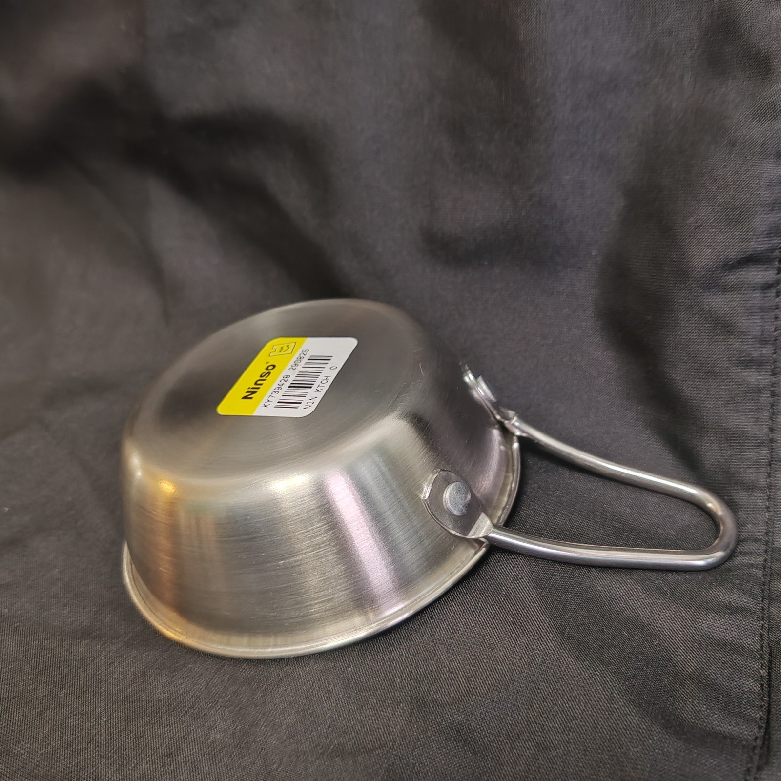 Small Stainless Steel Camping Travel Bowl with Handle Versatile Tableware