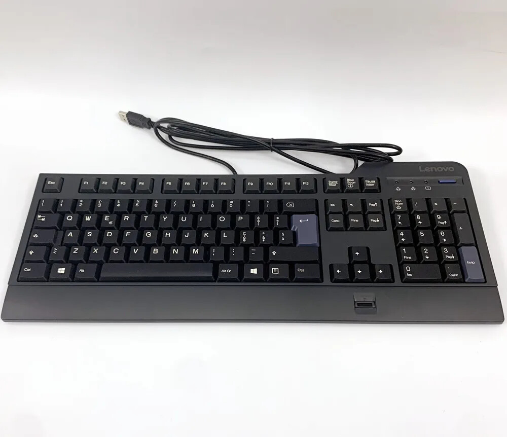Italian layout fingerprint identification keyboard kuf1256 for Lenovo USB wired