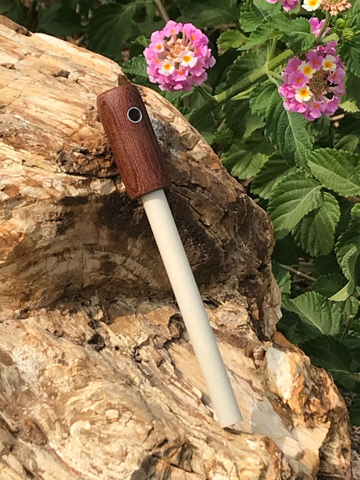 Natural Micarta 3/8" Ceramic Field Sharpener