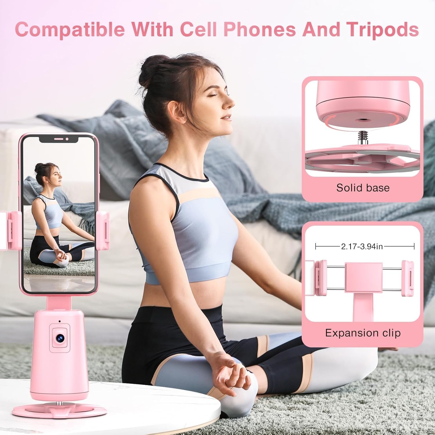 360° Auto Face Tracking Tripod: Gesture Control & Remote for Effortless Vlogging