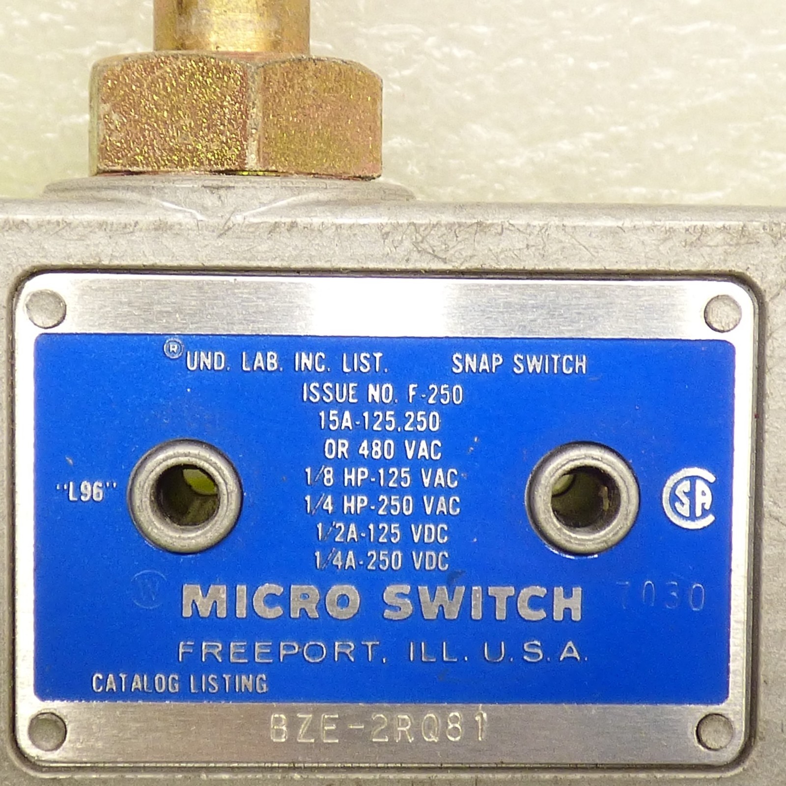 Honeywell bze 2rq81 microswitch micro switch