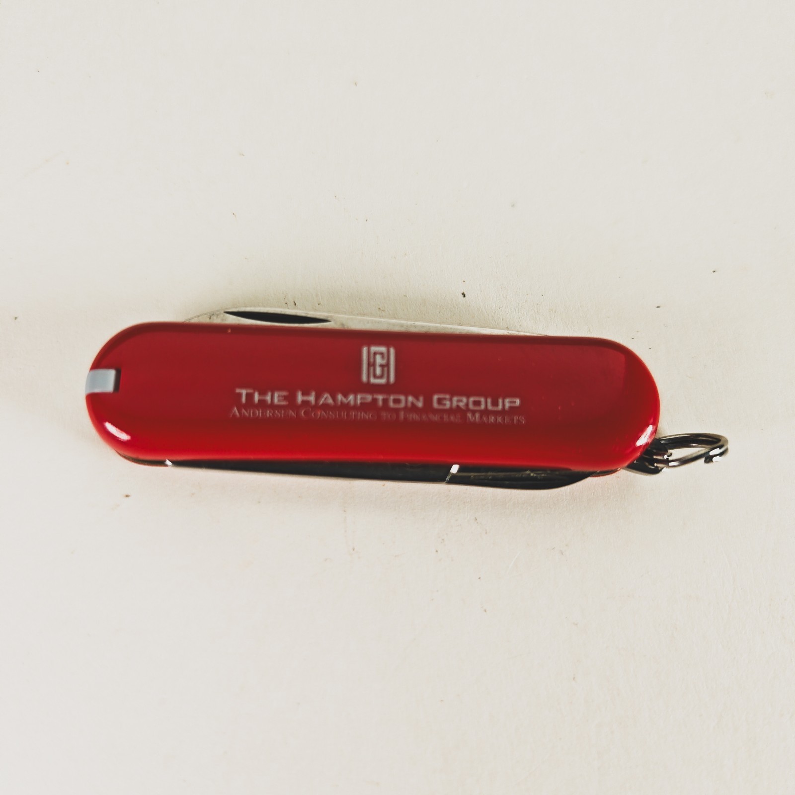 Victorinox Swiss Army Knife 58mm Classic SD Red THE HAMPTON GROUP Logo