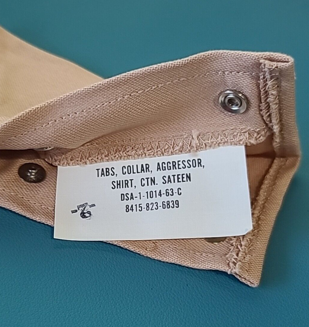 US Military Uniform Collar-Snap Tabs-Aggressor Tan Pair*