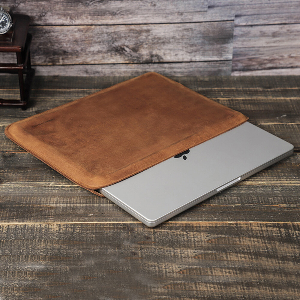 Genuine Leather Bag For Apple Macbook Air Pro 16" 14" 15" 13" Laptop Sleeve Case