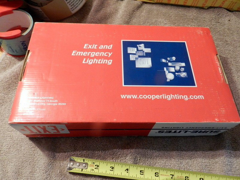 Cooper Polycarbonate LED Emergency Exit Lighting Sign LPX60RWH 120/277 VAC