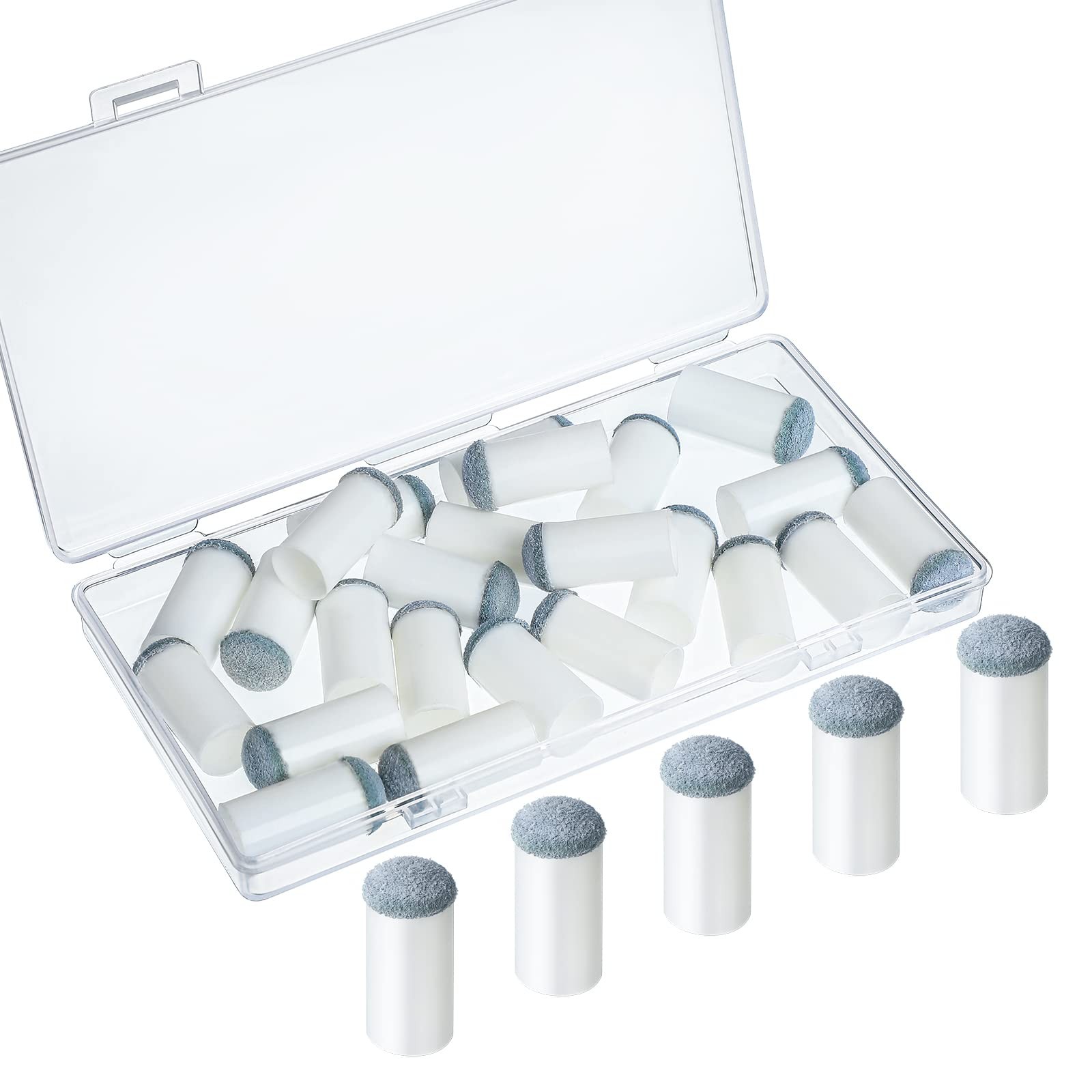 Gejoy 24 Pcs Slip on Pool Cue Tips Stick Replacement 13 mm, 12 mm