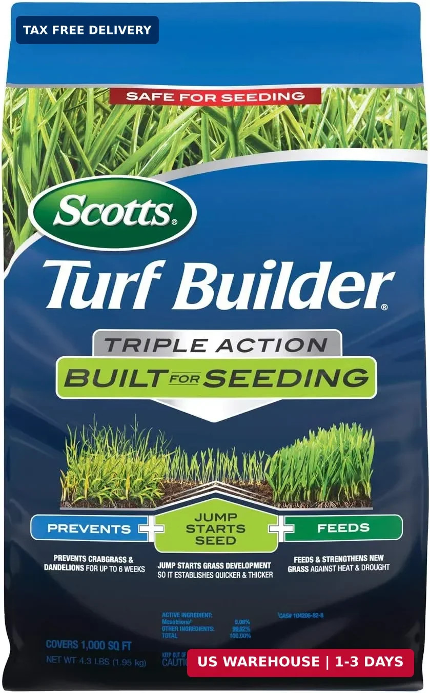 Scotts Turf Builder Triple Action Built for Seeding -Weed Preventer and Fertiliz