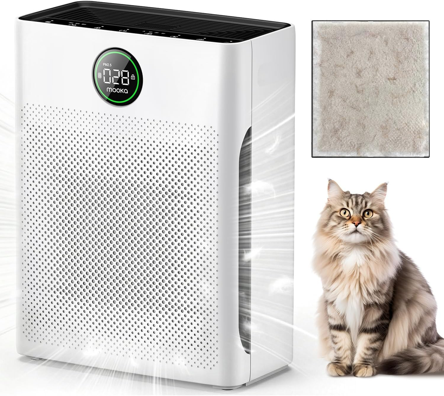 Air Purifiers for Home Large Room up to 2200Sq.Ft, MOOKA Air Purifier for Home P