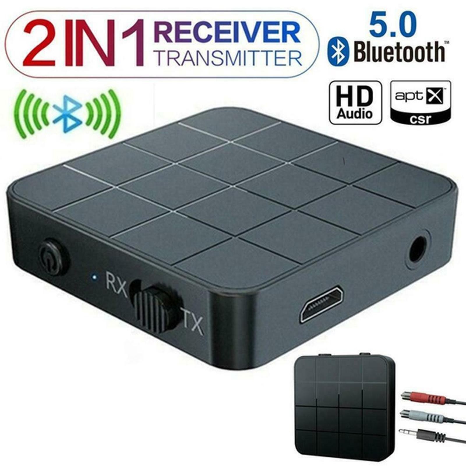 3.5mm Mini Dual Mode Bluetooth 5.0 Transmitter&Receiver Adapter Audio Cable e