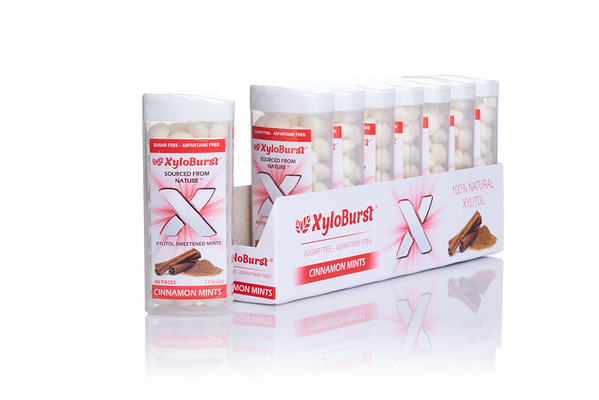 Xyloburst All-Natural Mints Cinnamon Flavor   8-  60 Count Jars!  - Sugar Free!
