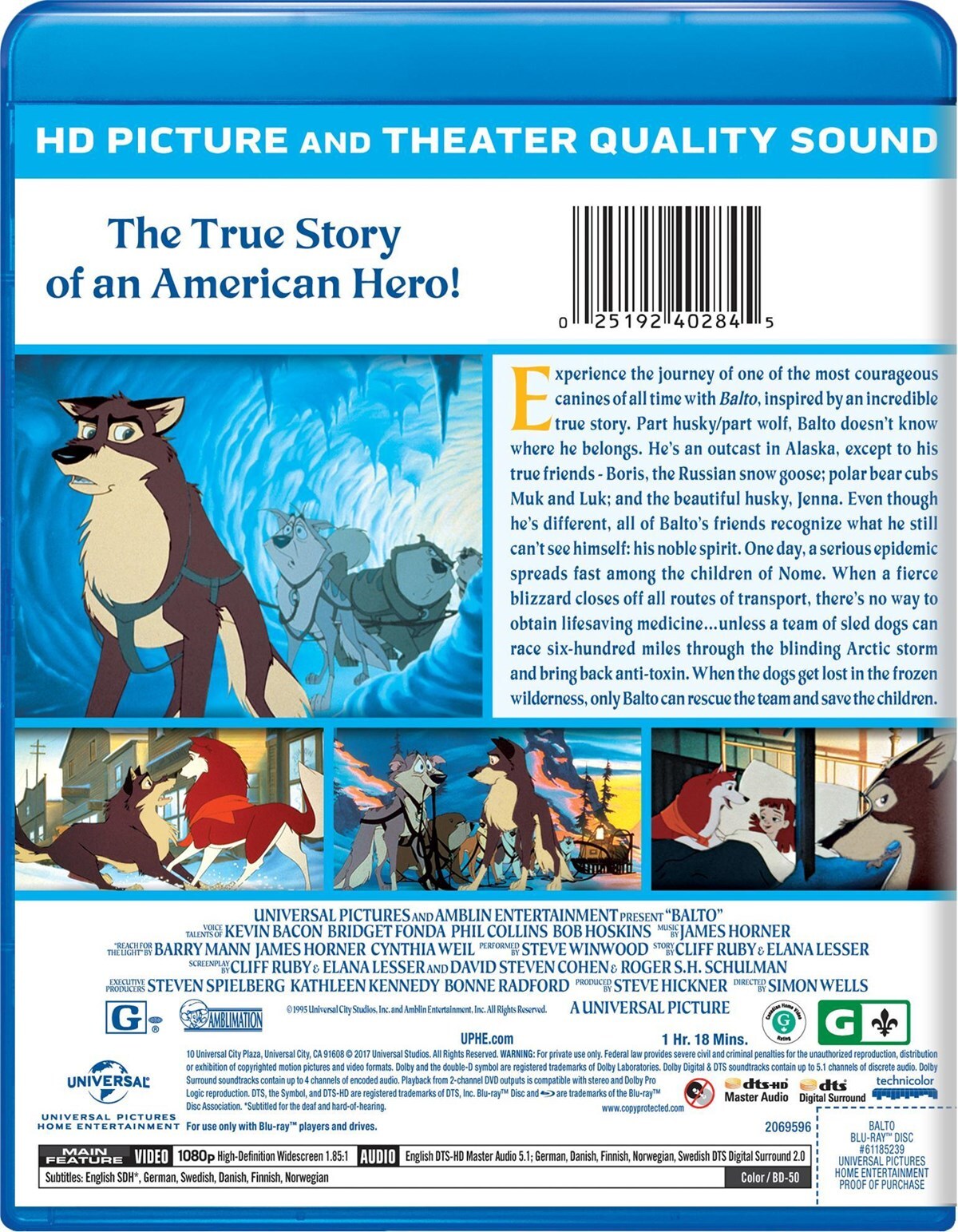 Balto Blu-ray Lola Bates-Campbell NEW