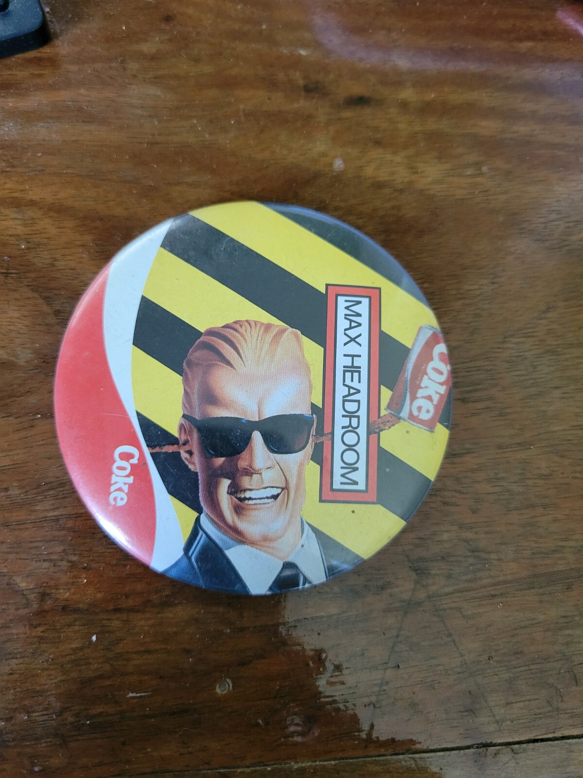1984 Max Headroom Coke Cola PIn