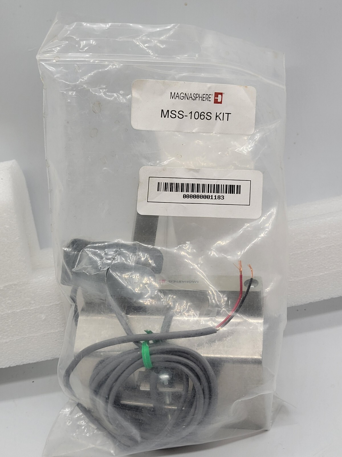 Magnasphere MSS-106S-G Overhead Door Contact Closed Loop, Rail Mount, Grey