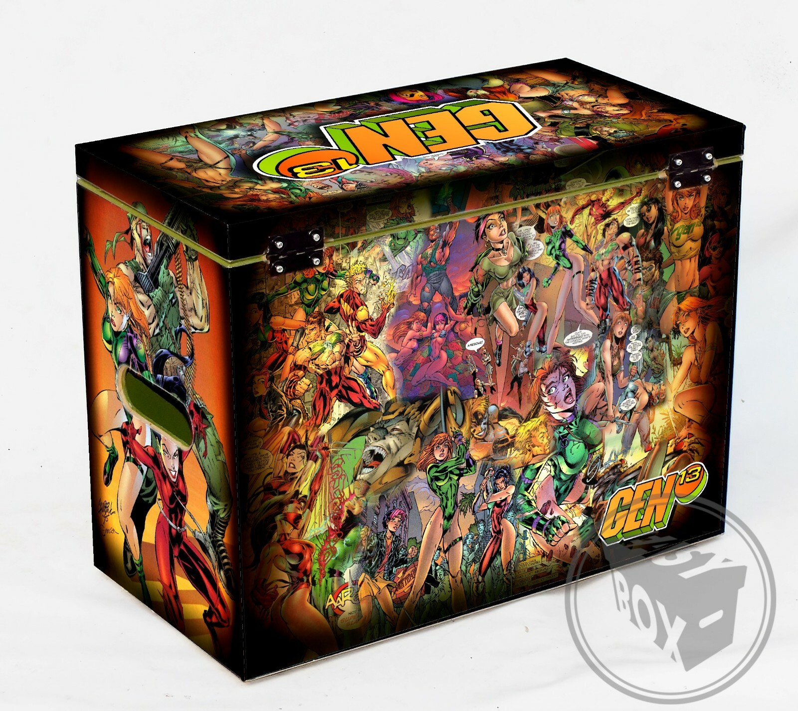 Gen13 (90's) - Large Comic Book Hard Storage Box Chest MDF