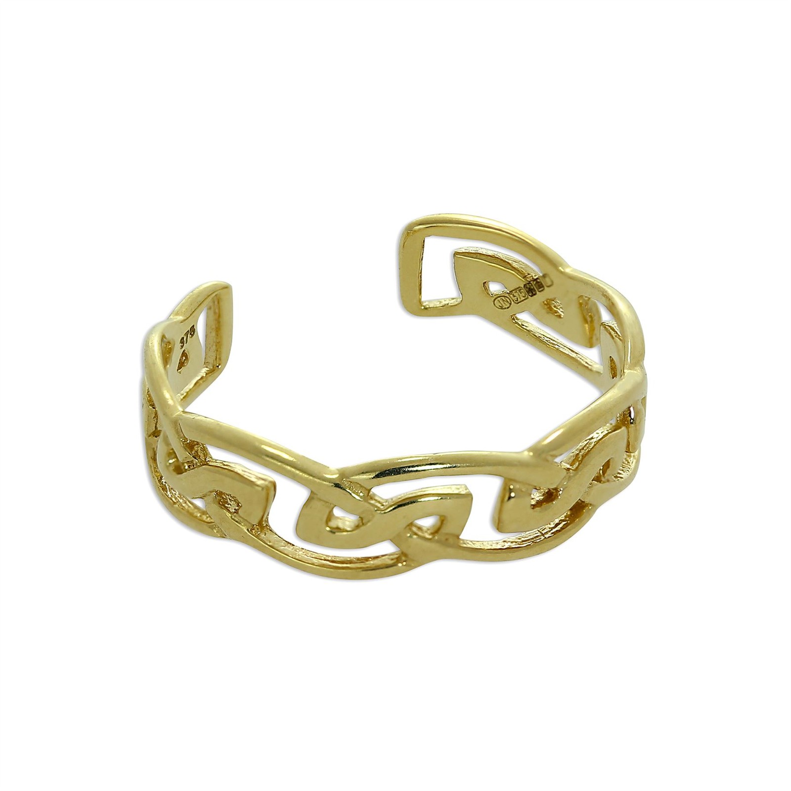 Real 375 9ct Gold Celtic Knot Toe Ring Celtic Infinity Summer Beach Feet Foot