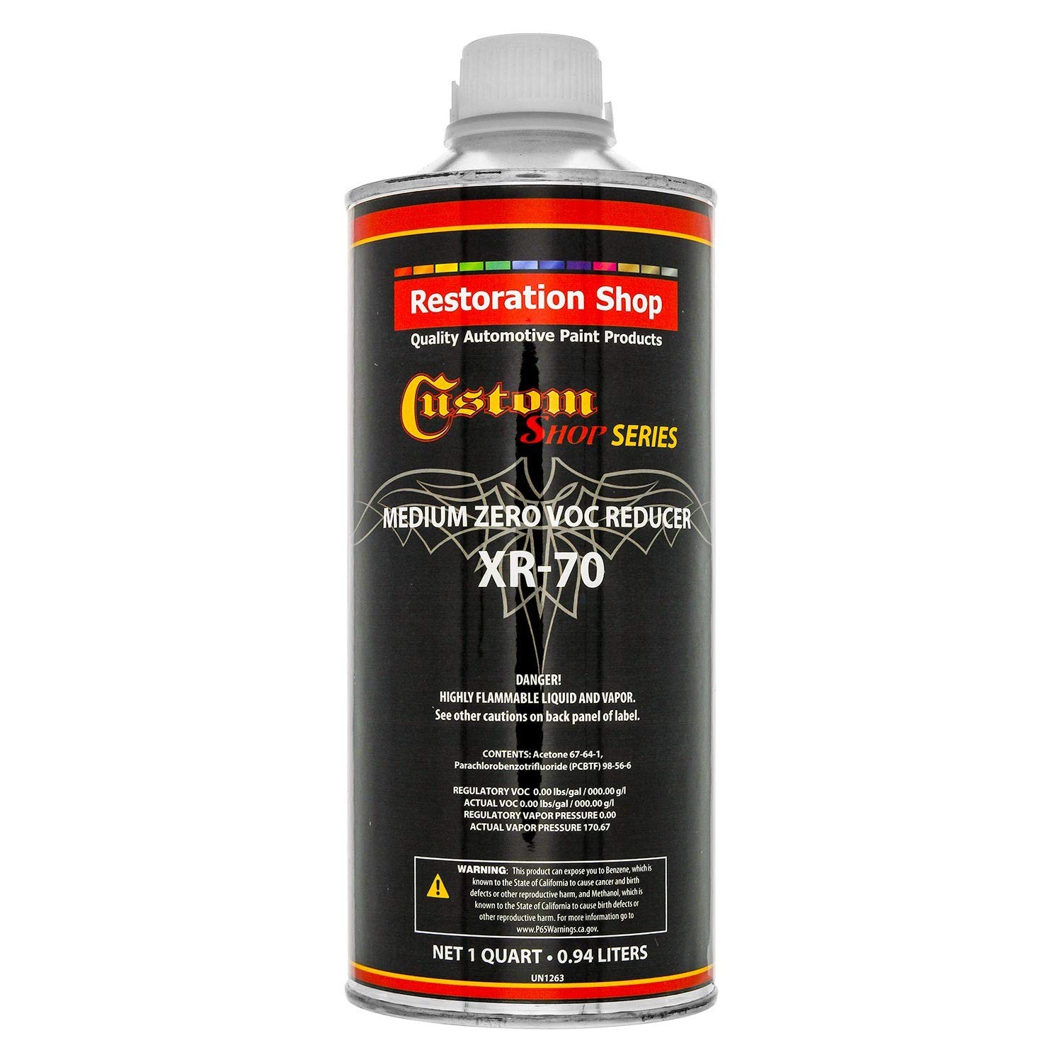 Custom Shop XR70 Medium Zero V.O.C. Urethane Reducer, Quart (32 Ounce), Mid T...