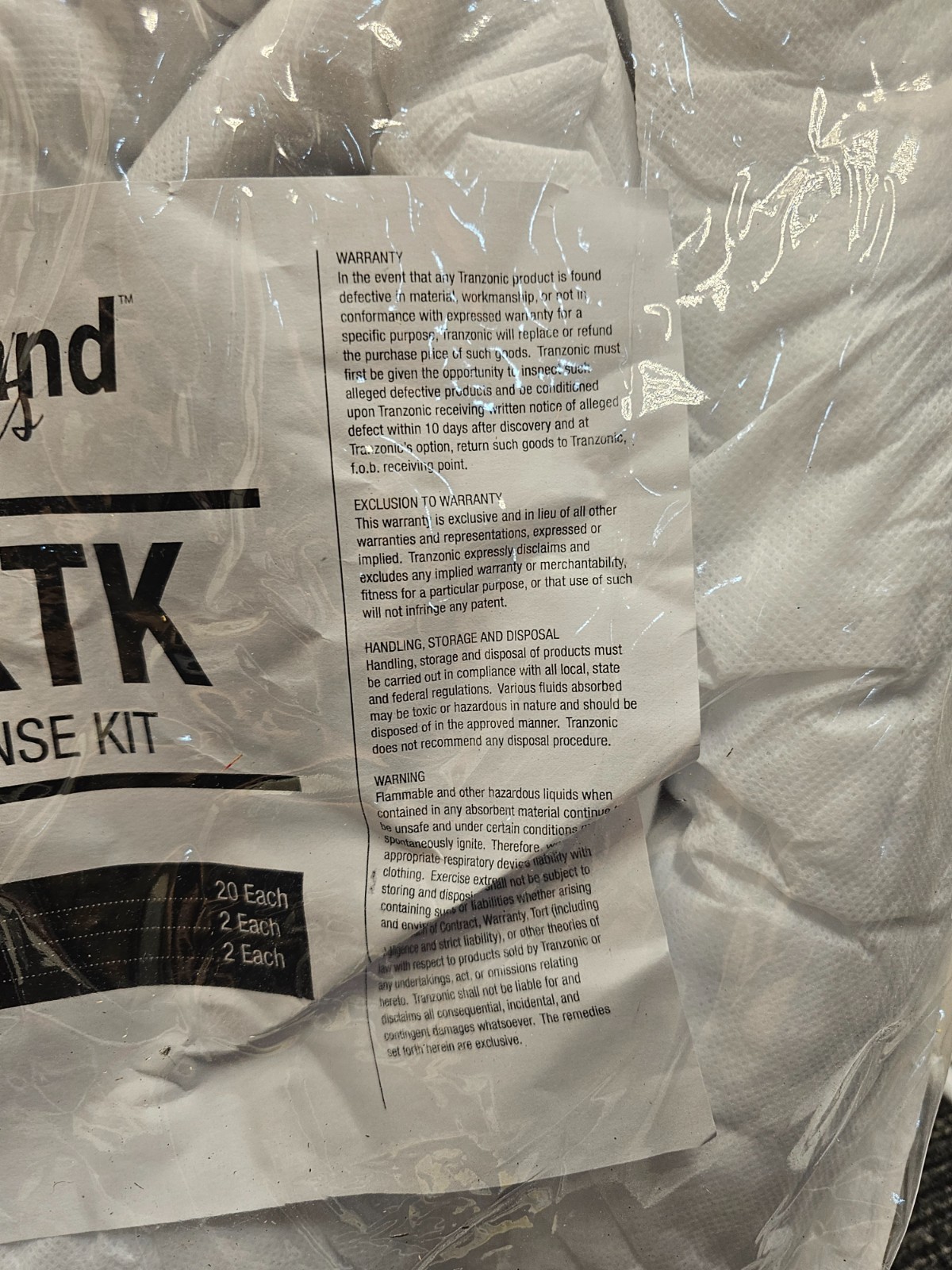 Task Brand Sorbents OS-SKTK Oil Spill Response Hardware