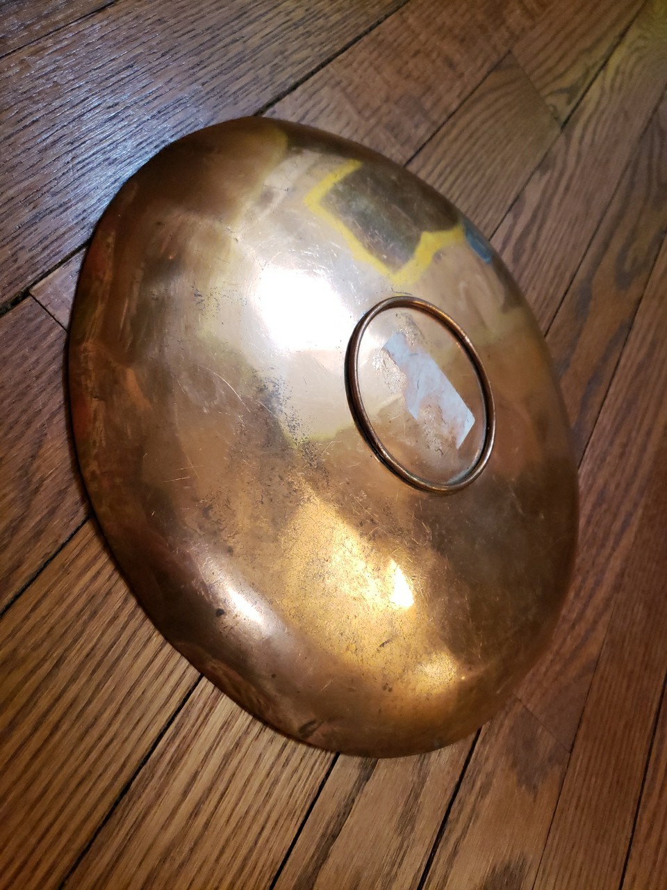 Vintage Copper Brass Wall Plate Artisan Made Art
