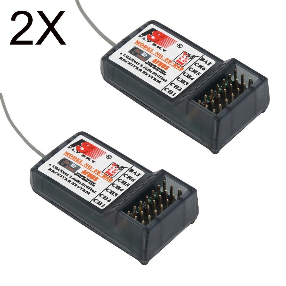 2PCS Flysky Receiver FS-R6B Long Range AFHDS 6CH 2.4G For FS-i10,FS-i8,FS-i6X
