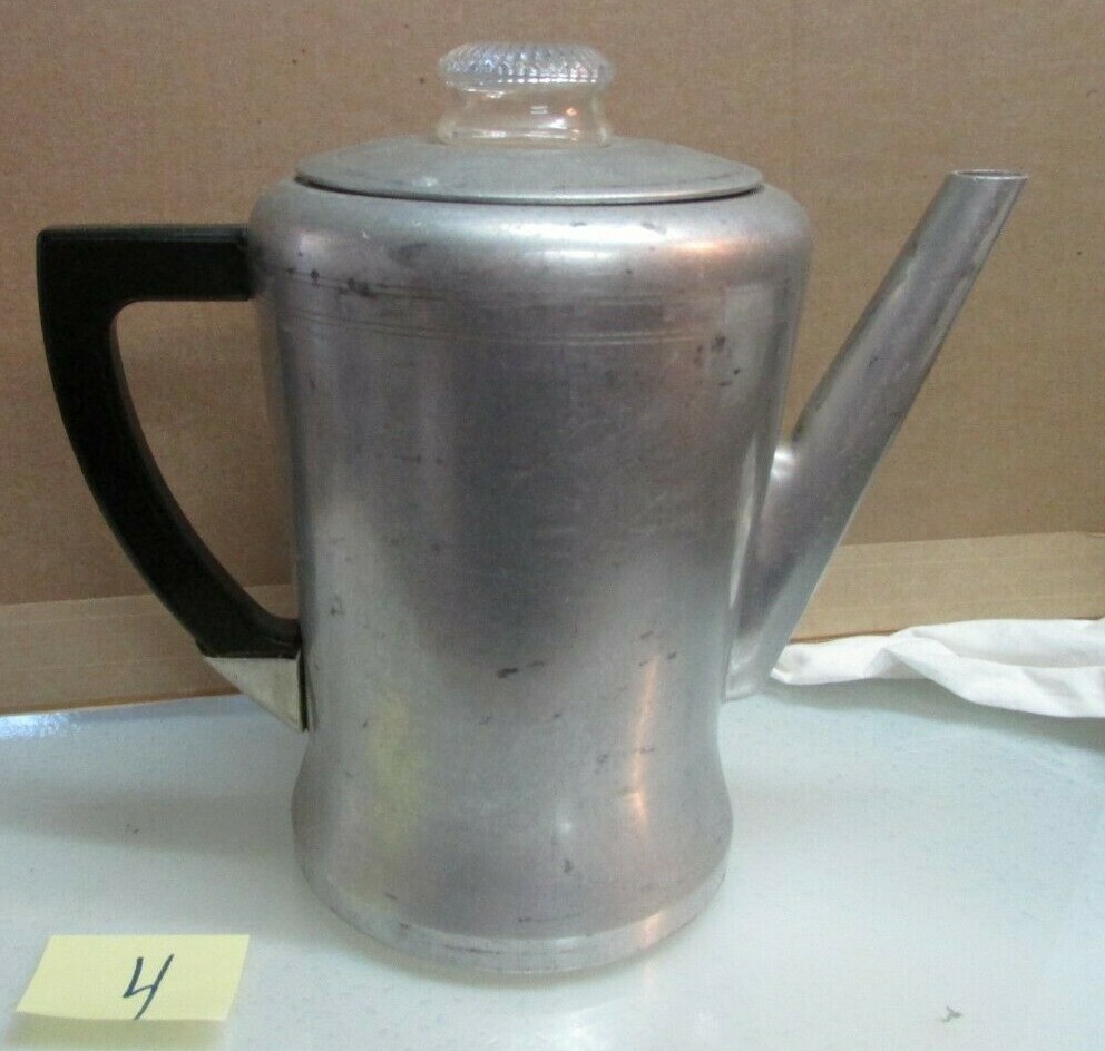 Vtg West Bend Coffee Percolator Pot Server Aluminum Flavo Perk Stove Top
