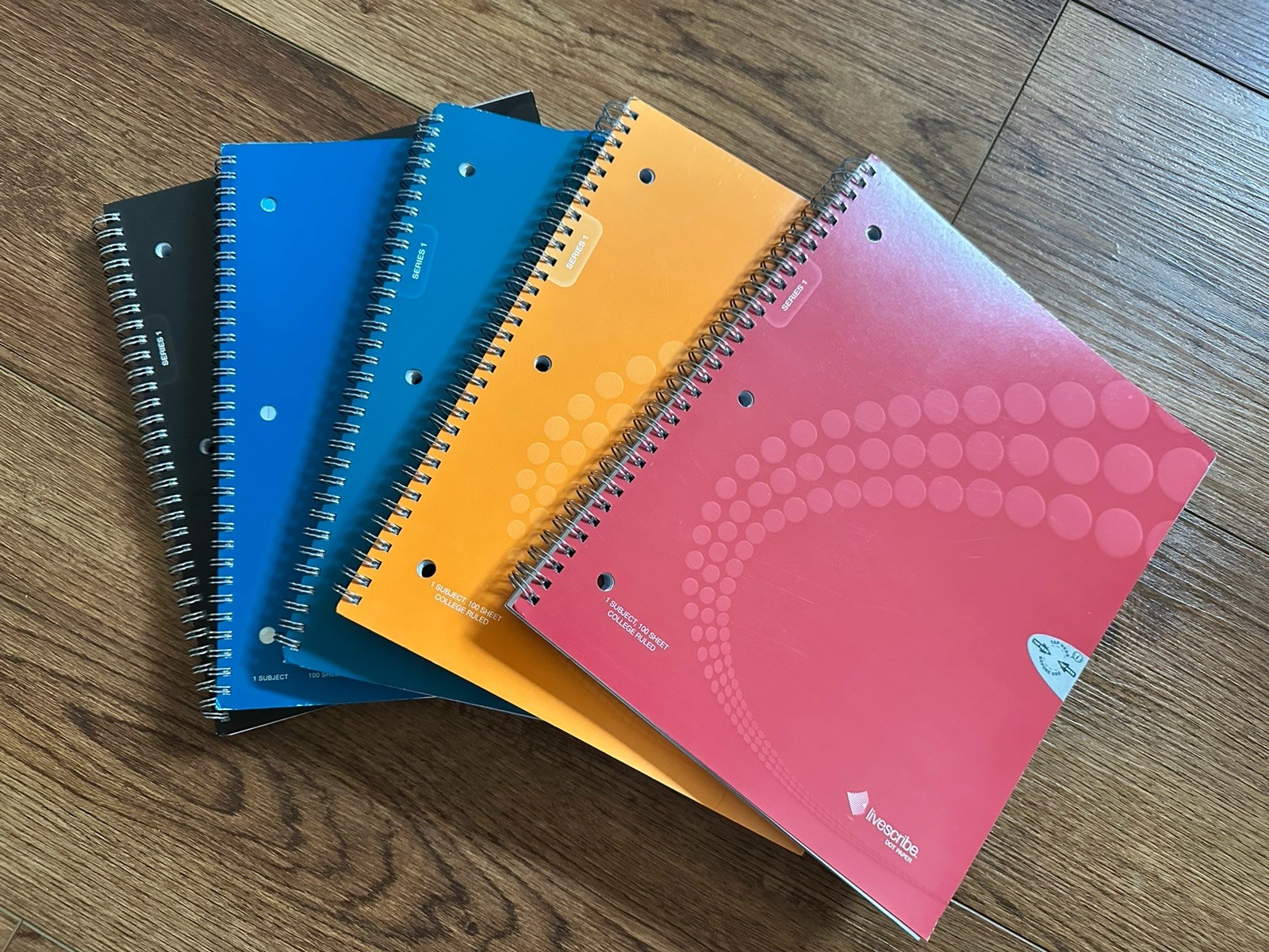Five LIVESCRIBE NOTEBOOKS- Opened Never Used (Regular Notebook Size)