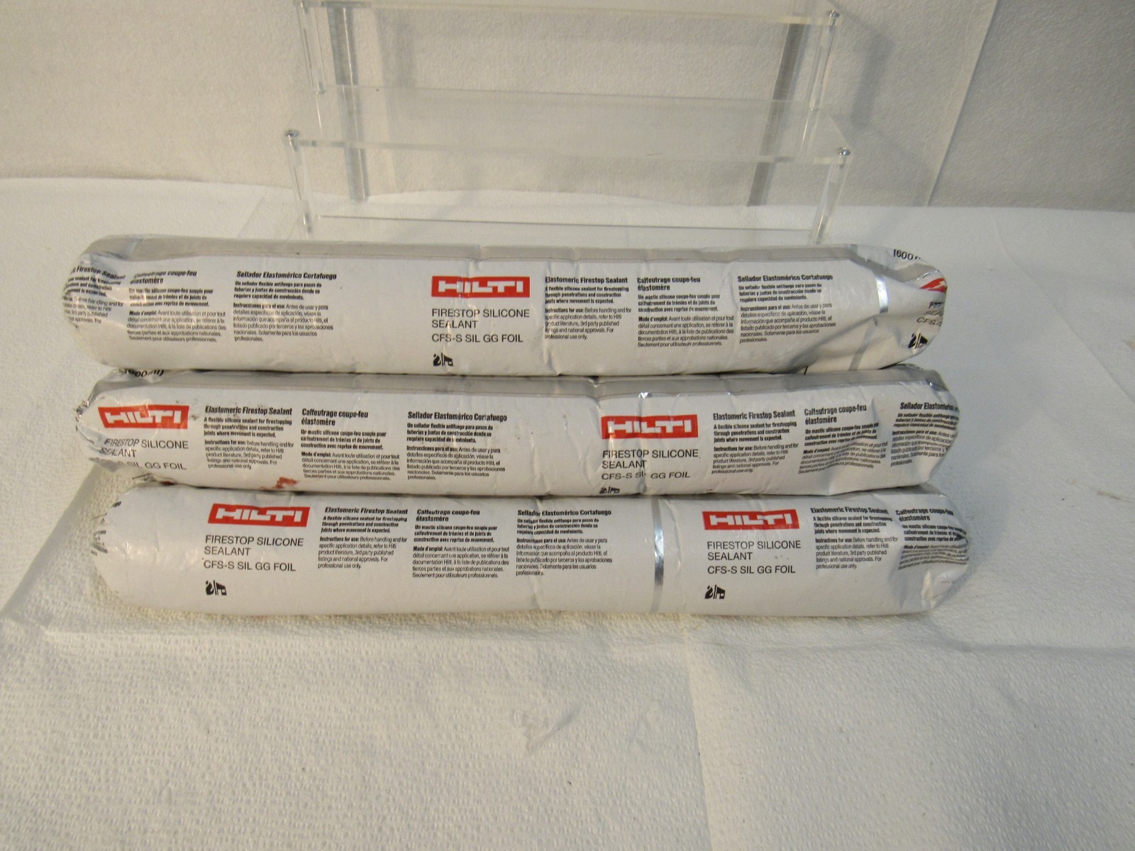 Lot of 6 Hilti Firestop Silicone Sealant CFS-S Sil GG Foil 20.22 oz Sausage Roll