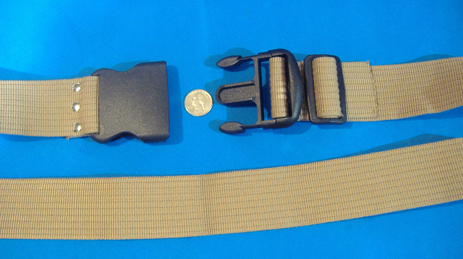 2" WIDE ADJUSTABLE COTTON WEB STRAP TOOL BELT WITH PLASTIC BUCKLE 44" LONG
